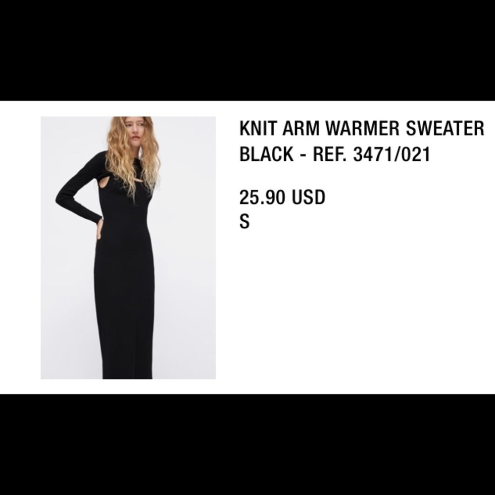 zara knit arm warmer